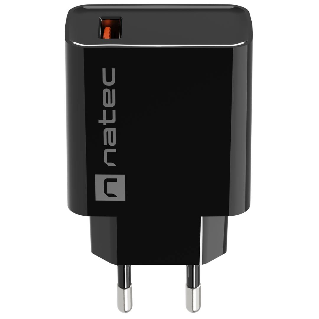 Natec Ribera USB-Ladegerät 1X USB-A 18W schwarz NUC-2058