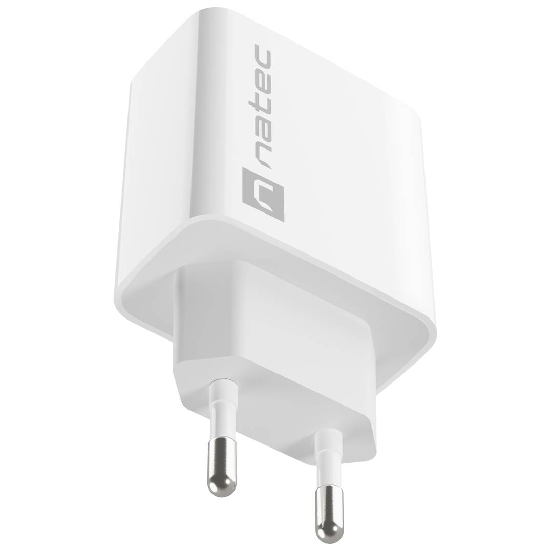Natec Ribera USB-lader 1X USB-A 18W wit NUC-2057