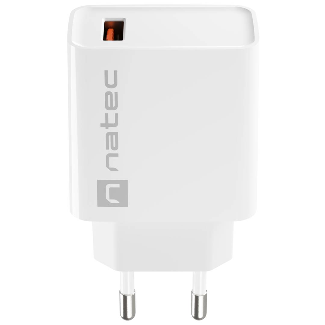 Natec Ribera USB-lader 1X USB-A 18W wit NUC-2057
