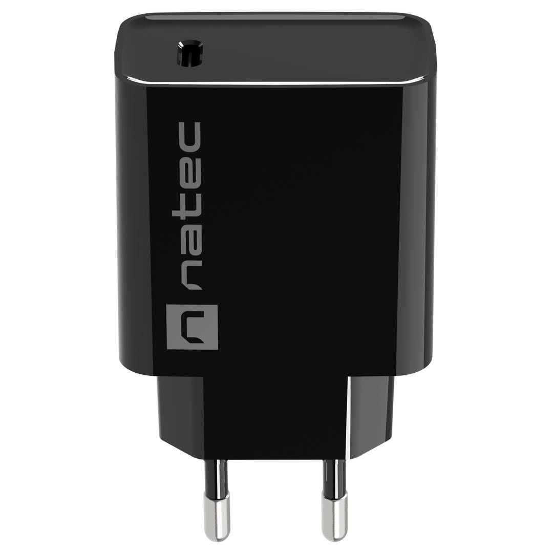 Natec Ribera Chargeur USB 1X USB-C 20W noir NUC-2060