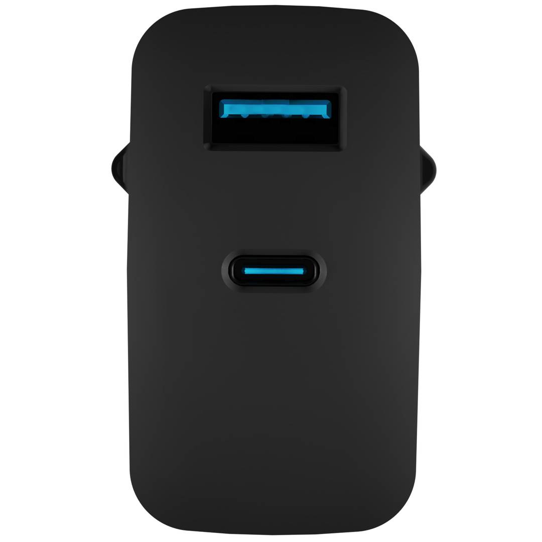 Natec Ribera GaN USB-lader 1X USB-A + 1X USB-C 45W zwart NUC-2143