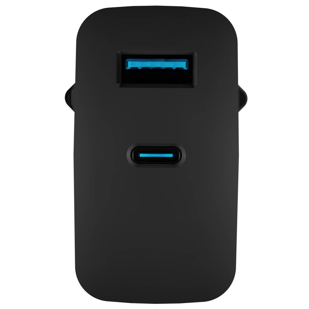 Natec Ribera GaN USB-lader 1X USB-A + 1X USB-C 65W zwart NUC-2145