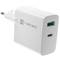 Natec Ribera GaN USB-lader 1X USB-A + 1X USB-C 65W wit NUC-2144