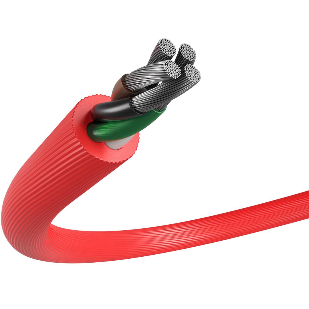 Natec Prati NKA-1199 1 metr czerwony kabel micro USB męski lewy kątowy do USB-A męski 2.0