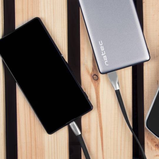 Cable adaptador USB micro USB macho a USB-A macho 2.0 de 1 m negro Natec Prati NKA-1203