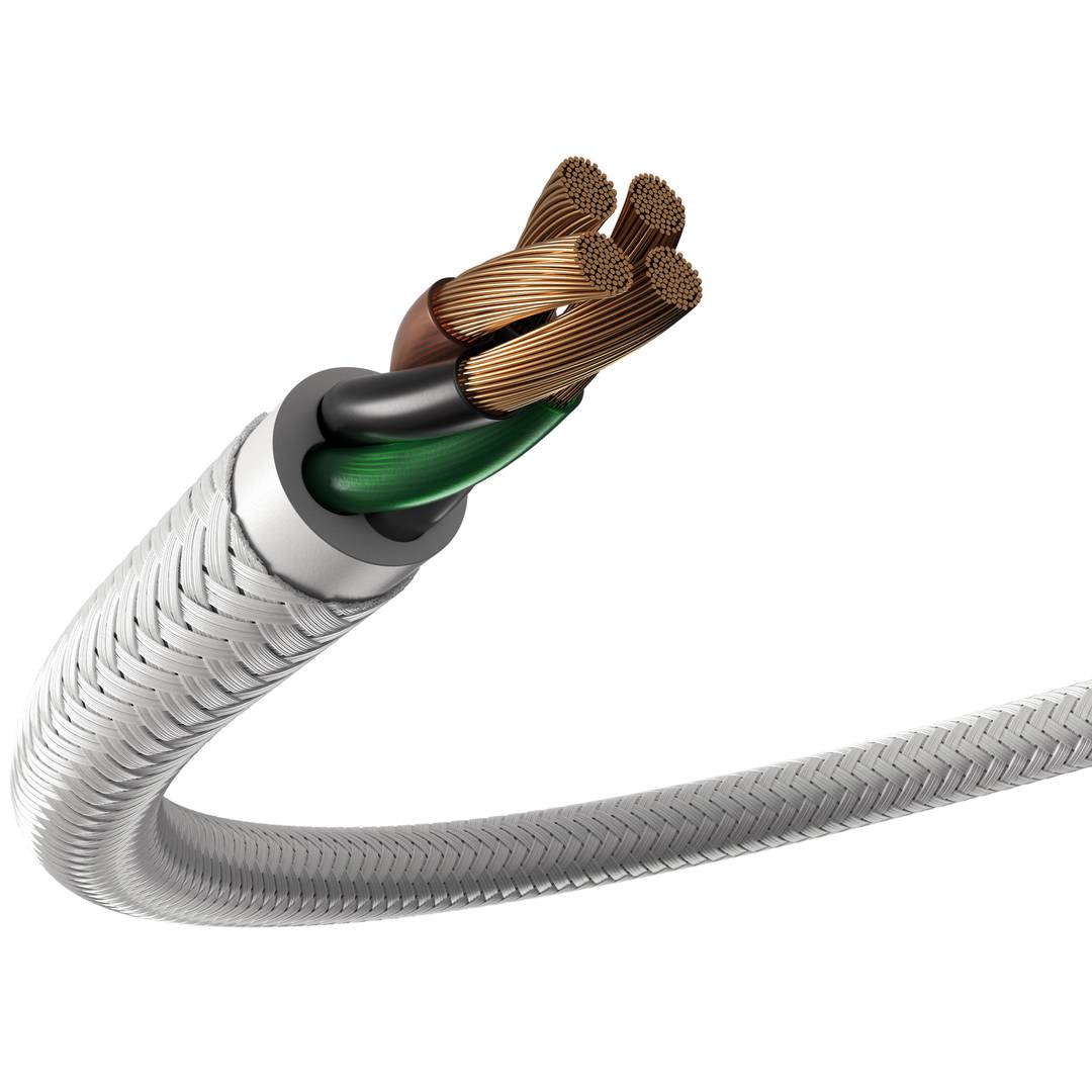 Cabo adaptador USB micro B macho para USB-A macho 2.0 1m nylon prata Natec Prati NKA-1211