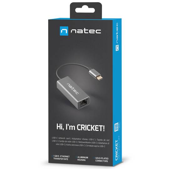 USB-C to RJ45 ethernet adapter Natec Cricket USB 3.1 1Gbps network card NNC-1925