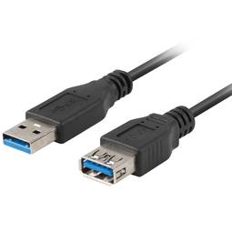 Câble USB-A mâle vers USB A femelle 3.0 1,8 m Noir Natec Extreme Media NKA-0469