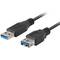 USB-A male to USB A female cable 3.0 1.8m Black Natec Extreme Media NKA-0469