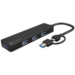 Hub USB Type-A 3.0 à 4 ports Natec Moth NHU-1342 Noir