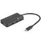 Hub USB-C 3.0 preto de 4 portas + adaptador USB-A Natec Silkworm NHU-1343