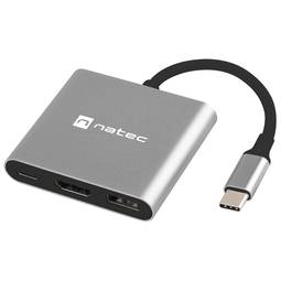 Adaptateur multiport USB-C vers USB 3.0, HDMI 4K, USB-C PD 3 en 1 Natec Fowler Mini NMP-1607