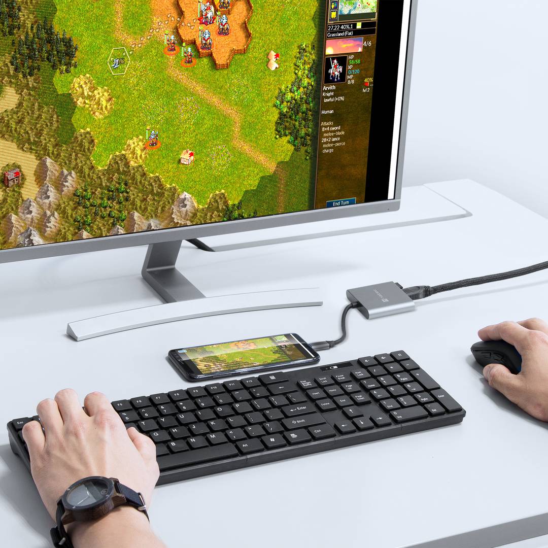 Adaptador multipuerto 3 en 1 USB-C a USB 3.0, HDMI 4K, USB-C PD Natec Fowler Mini NMP-1607