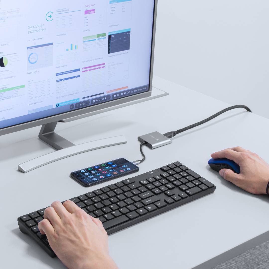 Adaptador multipuerto 3 en 1 USB-C a USB 3.0, HDMI 4K, USB-C PD Natec Fowler Mini NMP-1607