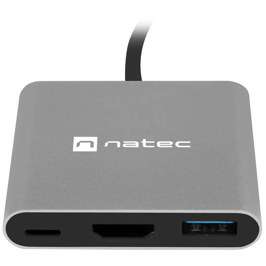 Adaptador multipuerto 3 en 1 USB-C a USB 3.0, HDMI 4K, USB-C PD Natec Fowler Mini NMP-1607