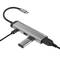 Adaptateur multiport USB-C vers 2X USB 3.0, HDMI 4K, USB-C PD 4 en 1 Natec Fowler Slim NMP-1984
