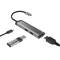 Adaptateur multiport USB-C vers 2X USB 3.0, HDMI 4K, USB-C PD 4 en 1 Natec Fowler Slim NMP-1984