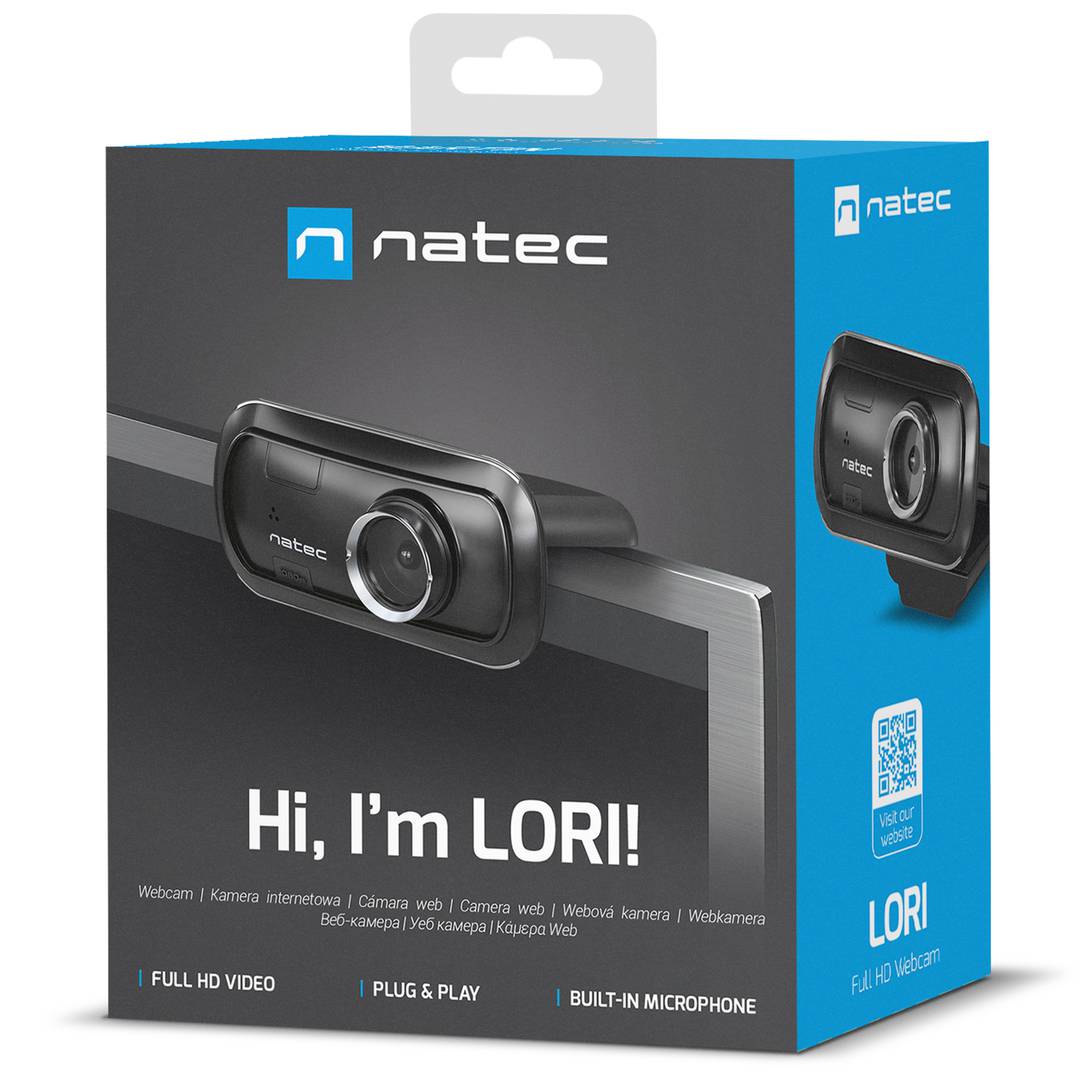 Natec Lori NKI-1671 Webcam de vídeo Full HD 1080p