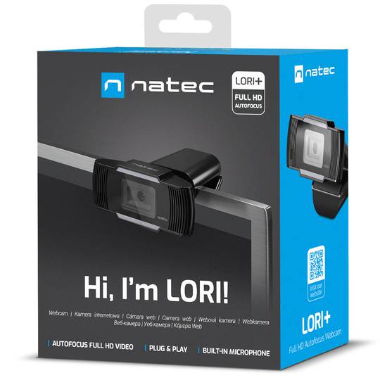 Natec Lori Plus NKI-1672 Kamera internetowa Full HD 1080p