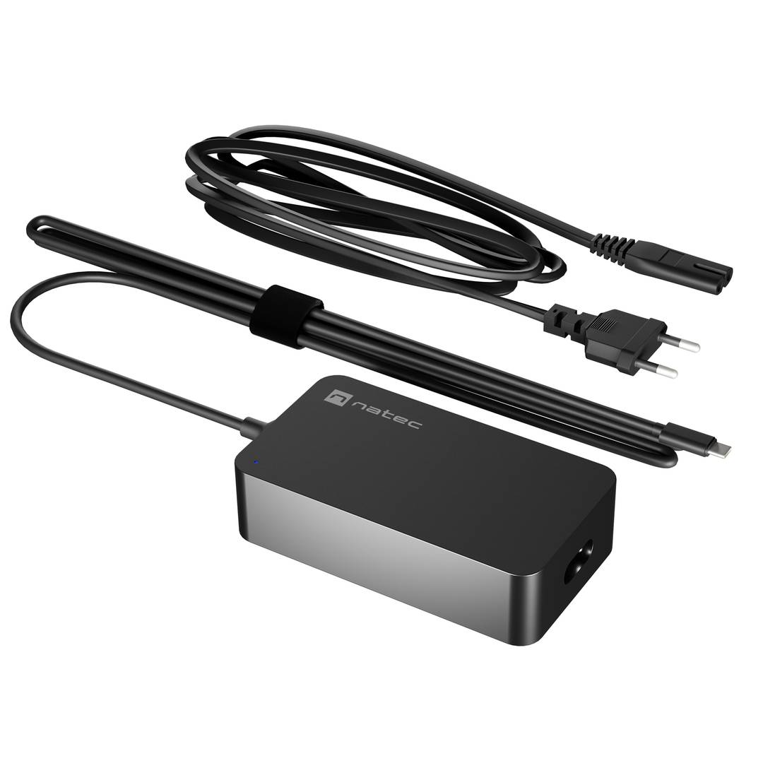 Cargador universal USB-C 45W para portátil smartphone o tablets Natec Grayling NZU-2033