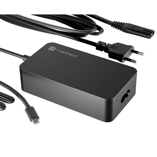 Cargador universal USB-C 45W para portátil smartphone o tablets Natec Grayling NZU-2033