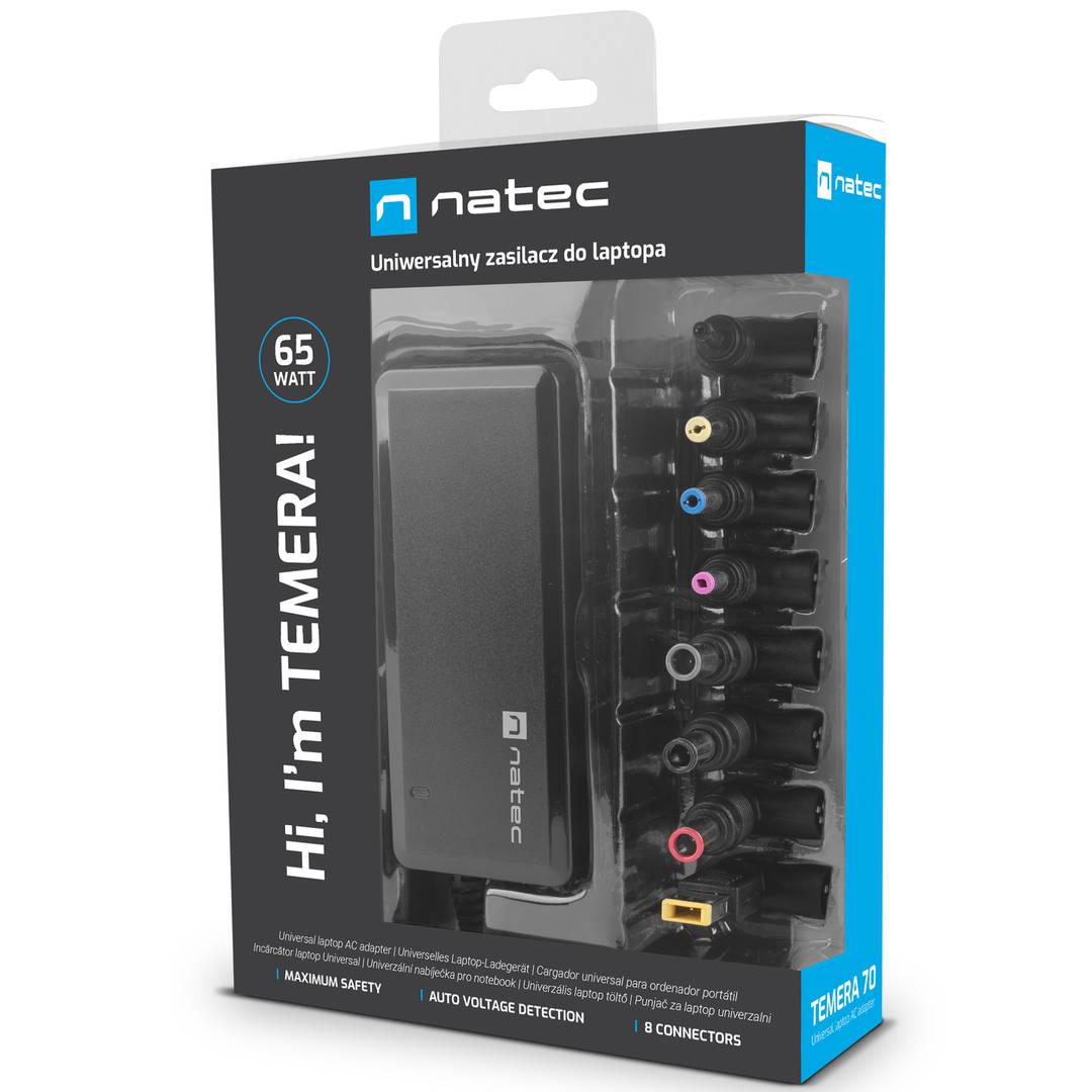 Carregador universal USB-C 70W per a portàtil smartphone o tablets Natec Temera 70 NZU-1561