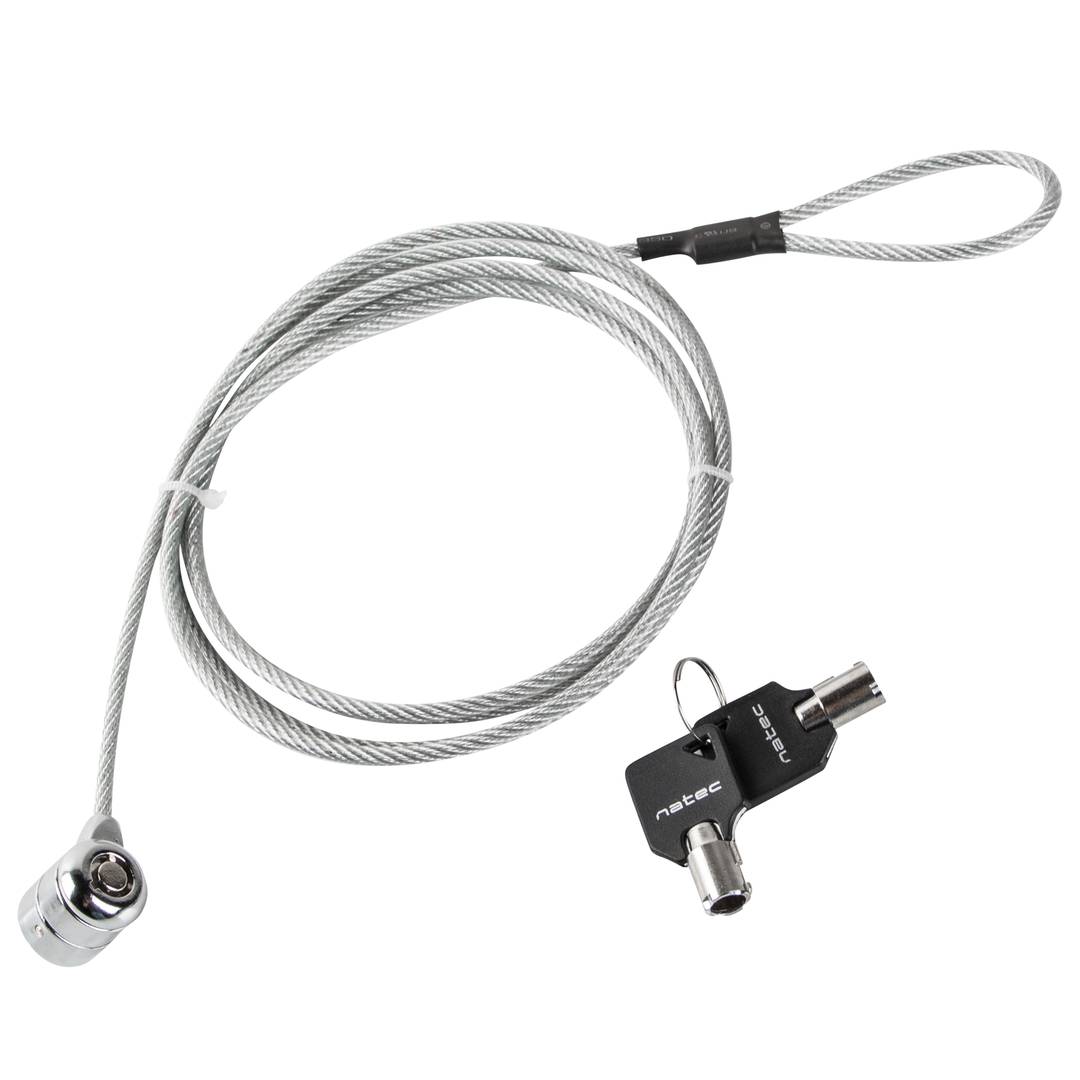 Natec Lobster Key NZL-0225 Anti-Theft Steel Cable for Laptops