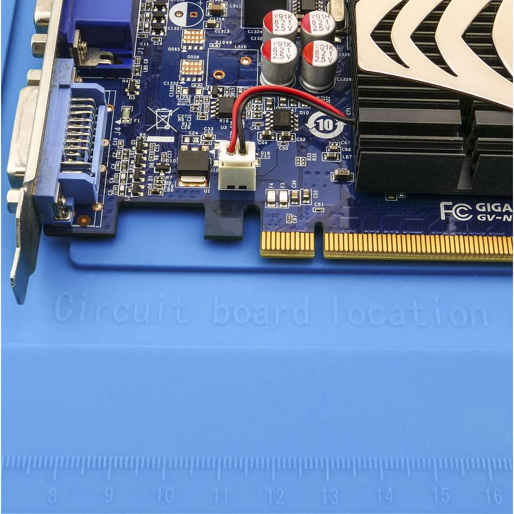 Desktop siliconen werkoppervlak voor antistatisch lasstation 454x298 mm
