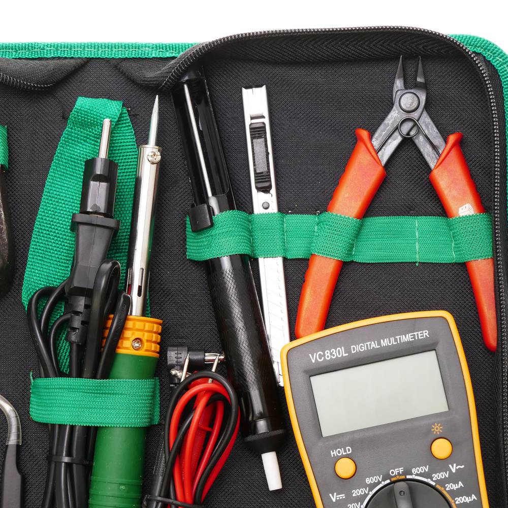 Trousse à outils d'électricien de taille portable pour organisateur de vis d'outils  