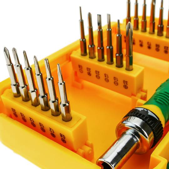 Gereedschapsset en precisieschroevendraaiers voor elektronische apparaten 24 stuks