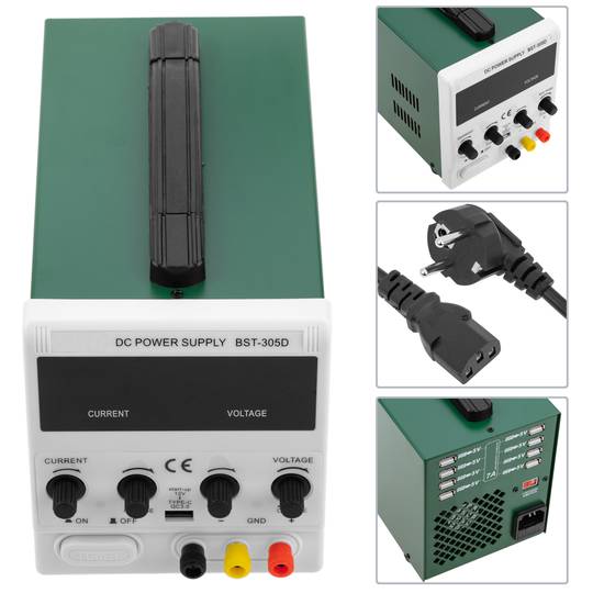 Fonte de alimentação DC regulada 0-30V modelo BEST A305D