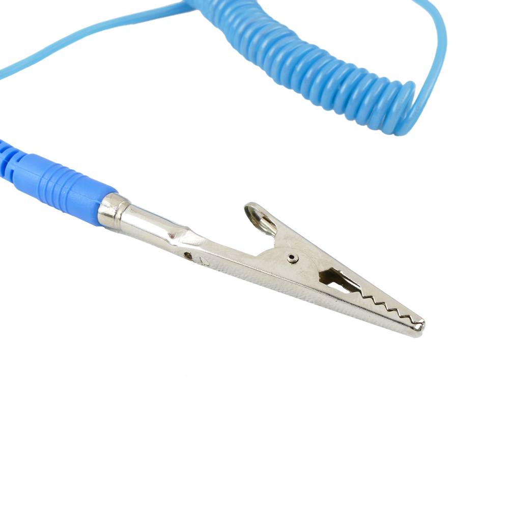 Braccialetto antistatico cinturino da polso con cavo di scarica ESD  regolabile con cavo elettrostatico/Wireless
