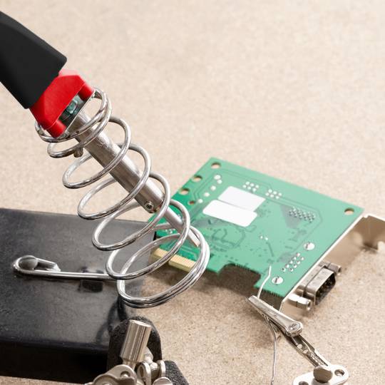 Approved electronic tin welder 60 W black and blue color