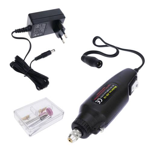 moedor de precisão com pasta e fonte de alimentação 12V