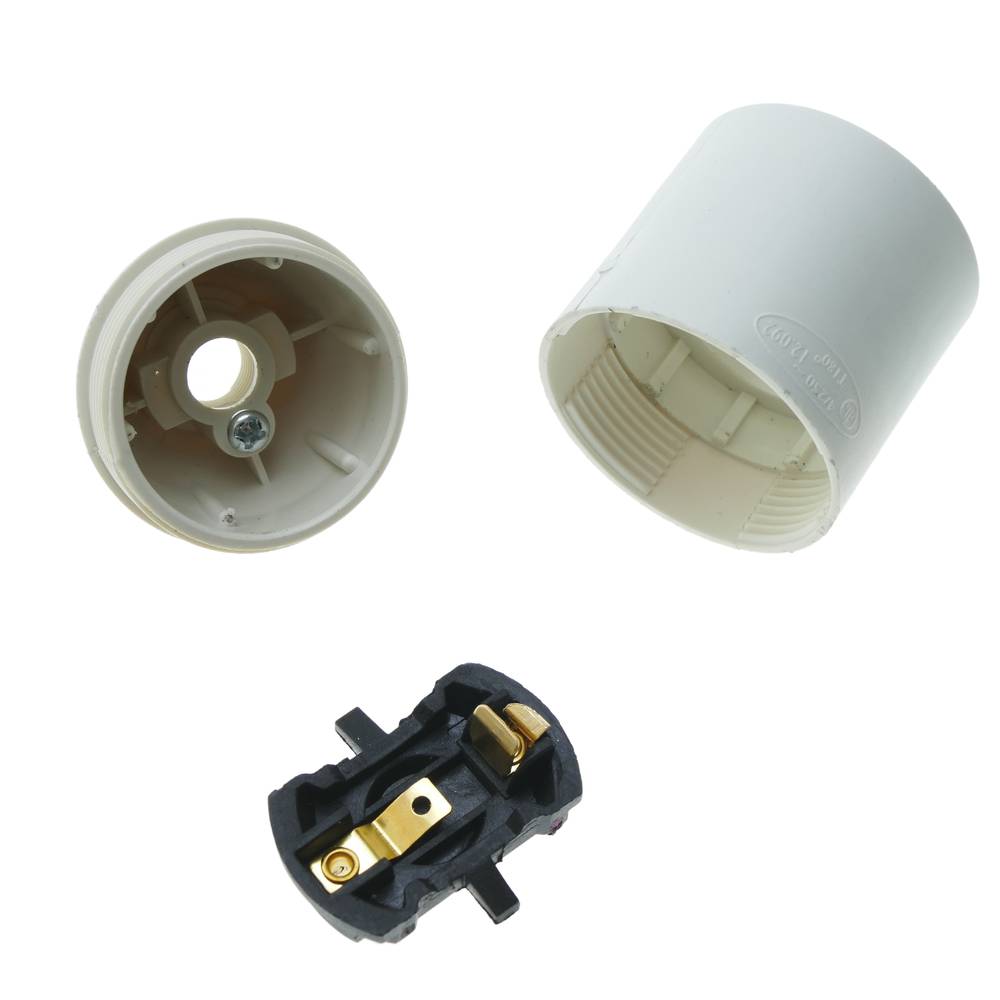 Lamp Holder For 1 Bulb E27 White, E27 Light Bulb Holder