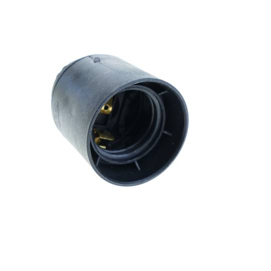 Portalámparas negro para 1 bombilla E27