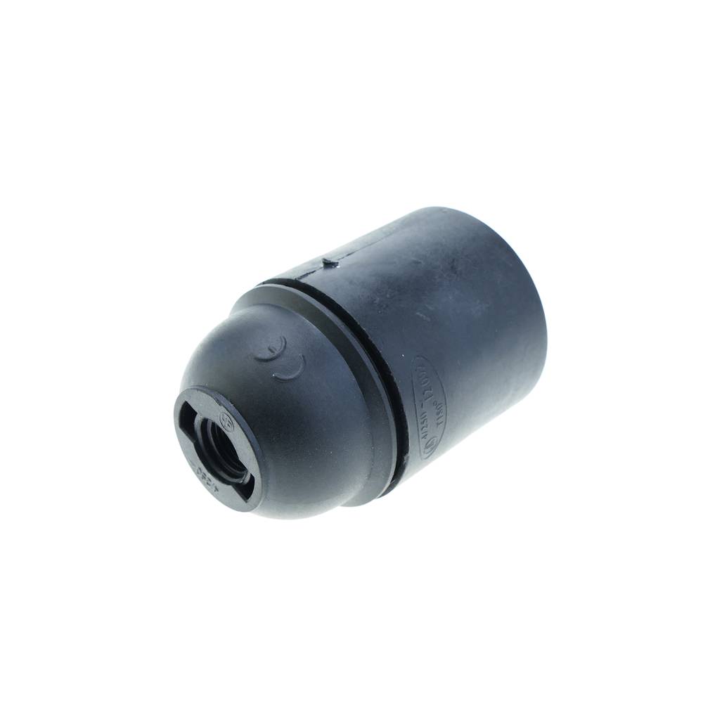 Portalámparas negro para 1 bombilla E27