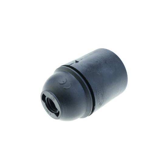 Portalámparas negro para 1 bombilla E27