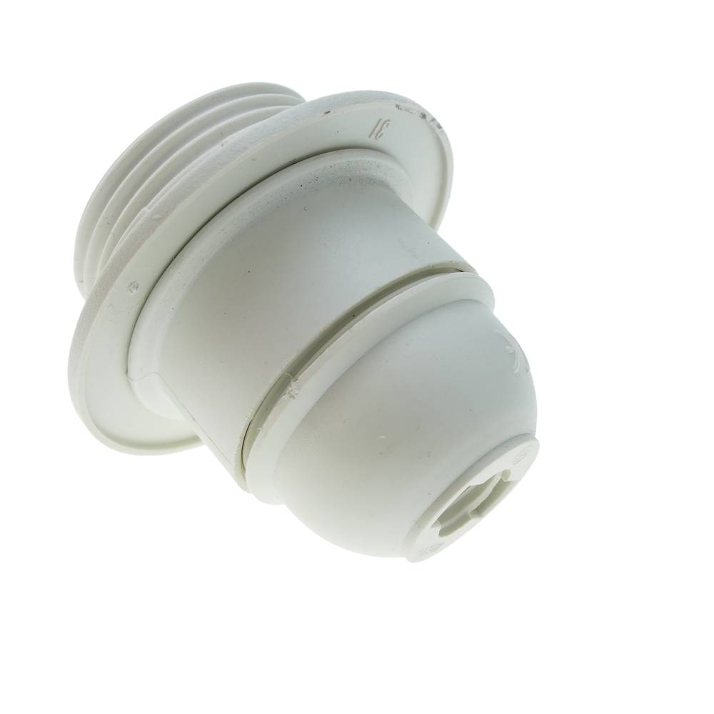 4 Pcs E27 Douille d'ampoule, E27 Supports de lampe Rond en plastique douille  de base de vis, Support de lampe Support de douille (blanc)