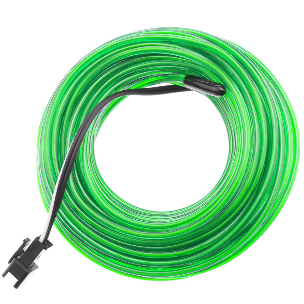Soft green electroluminescent wire coil 5m 2.3mm Battery