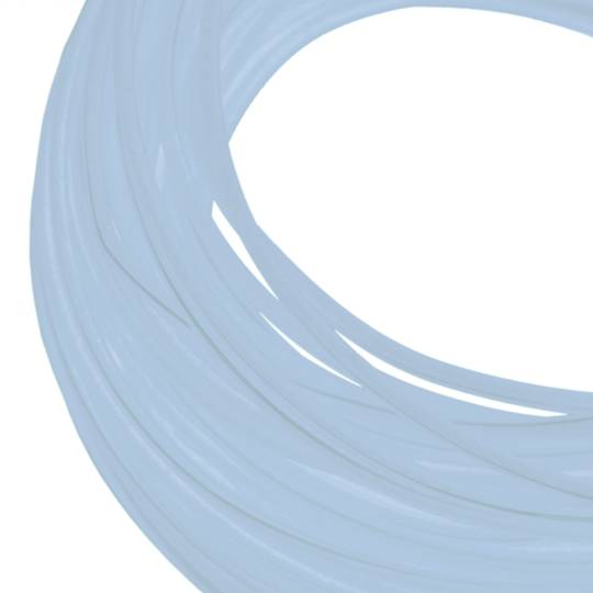 Witte elektroluminescerende kabel van 2,3 mm in een spoel van 5 m met batterijen