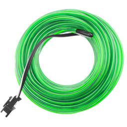 2,3 mm miękki zielony kabel elektroluminescencyjny w cewce 10 m podłączonej do 220 V prądu przemiennego