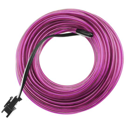 Violet Elektrolumineszenzdraht 2.3mm 10m Spule 220VAC angeschlossen
