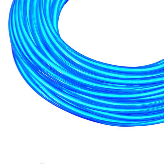 2.3mm blue electroluminescent wire coil connected to 220VAC 10m