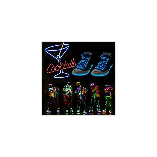 Marineblau Elektrolumineszenz-Drahtspule 2.3mm 10m bis 220VAC angeschlossen