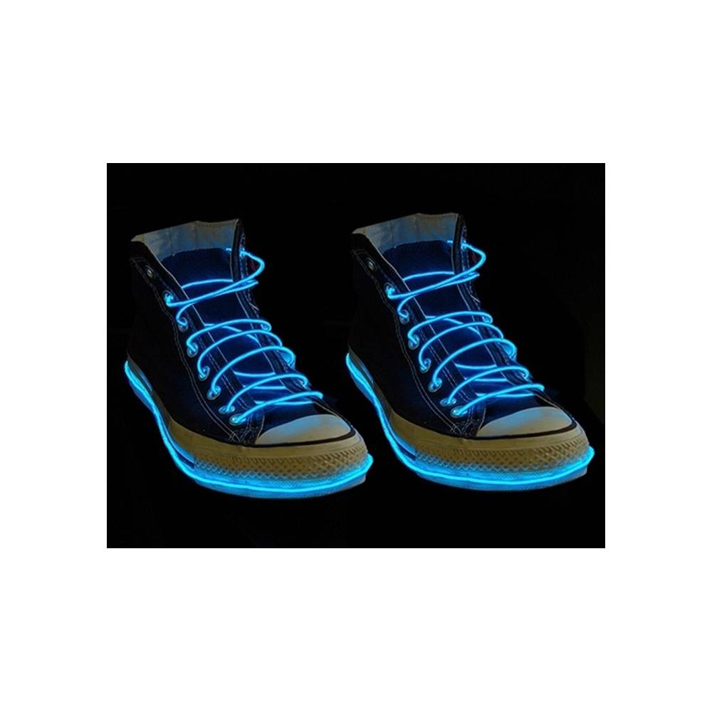 Cable electroluminescent blanc-blau de 1.3mm en bobina 5m de cable amb piles