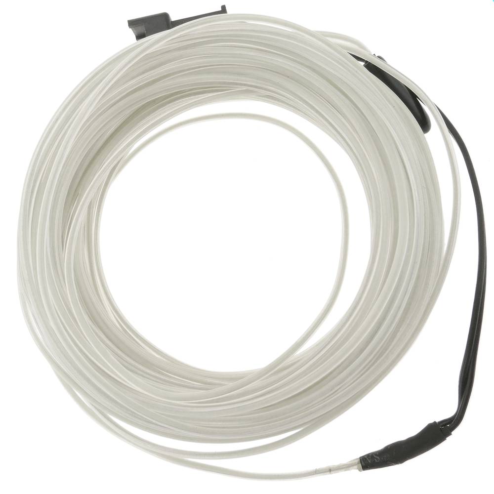 Cable electroluminiscente blanco de 1.3mm en bobina 5m de cable con pilas