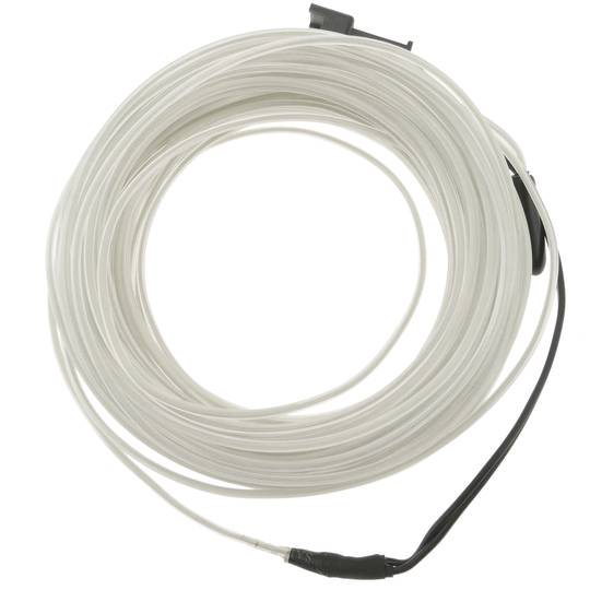 Cable electroluminiscente blanco de 3.2mm en bobina 5m de cable con pilas