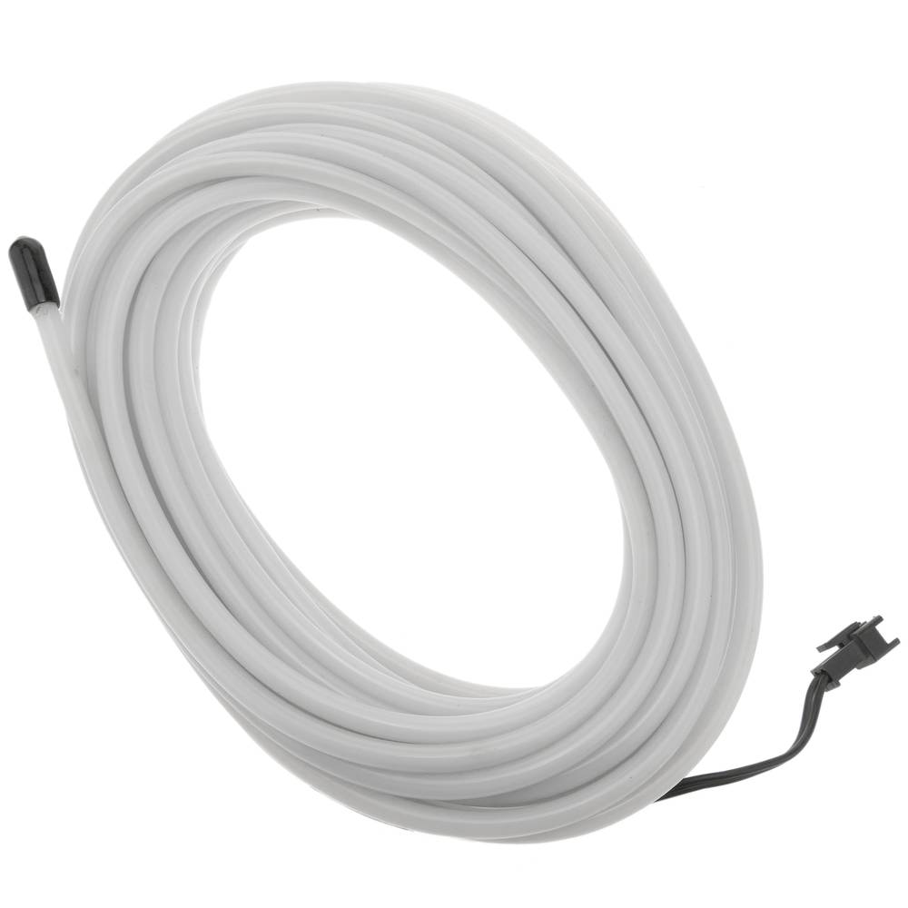 5mm white electroluminescent wire coil 5m cable with battery