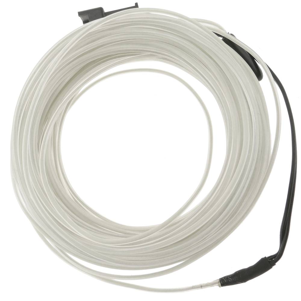 3,2 mm witte elektroluminescerende kabel in een spoel van 10 m kabel aangesloten op 220VAC